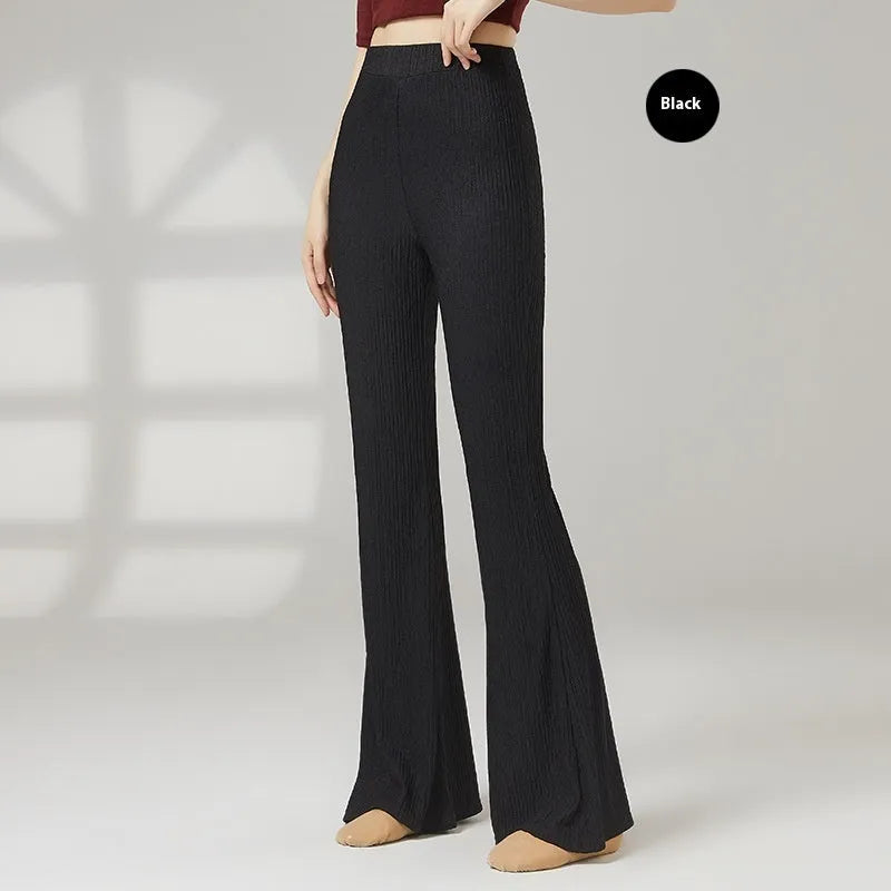 Classical dance practice body training pant for adult females in solid colour polyester fabric