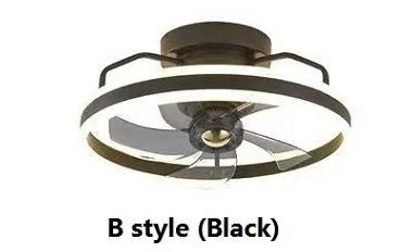 Modern overhead fan lamp with 500mm blades and integrated acrylic light shade in multiple colour options