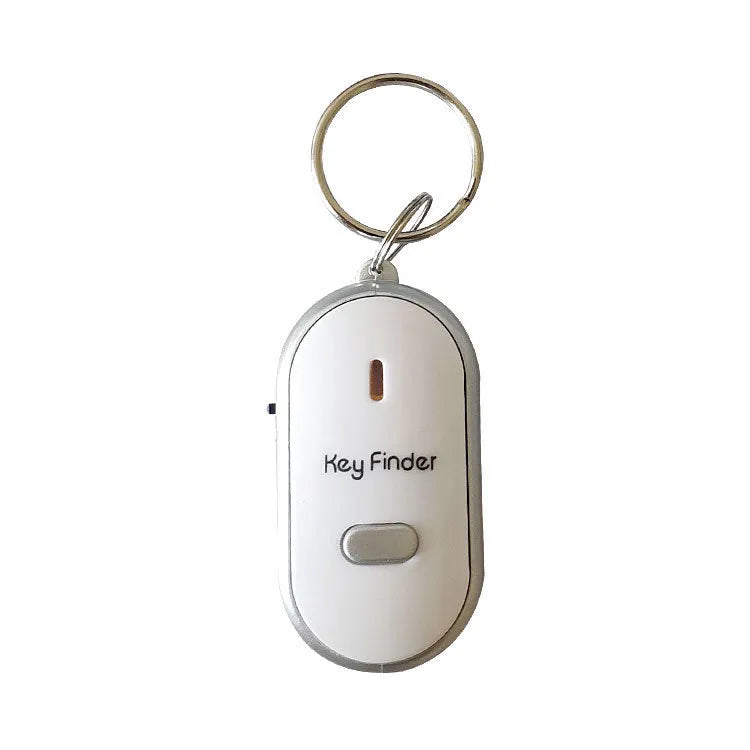 Oval-shaped plastic acrylic key finder pendant in red, blue, white, black, and orange colours