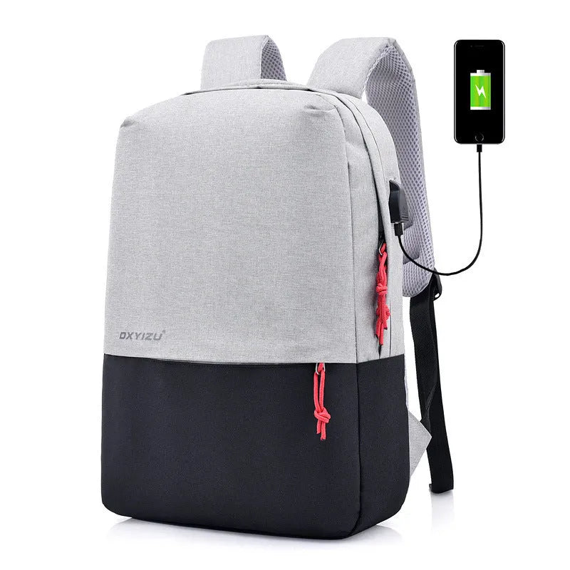 Polyester canvas backpack with laptop pocket zipper closure and internal organisation in black