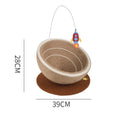Large integrated cat scratching basin and bed with starlight sisal nest colour
