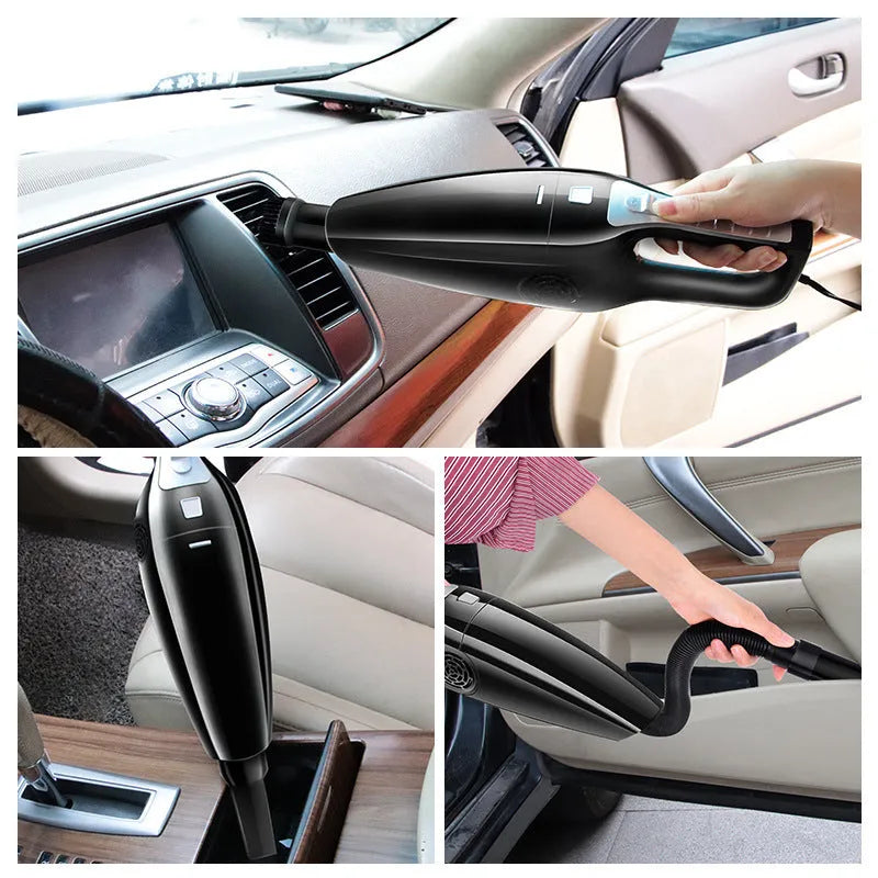 PoHigh Power Hypa car vacuum cleaner in black colour with cigarette lighter power cable