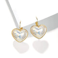 Gold-coloured alloy ear clips with summer love design and clip-on mechanism