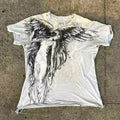 Gothic men's short sleeve casual top with a cartoon print pattern in colour HQ929.
