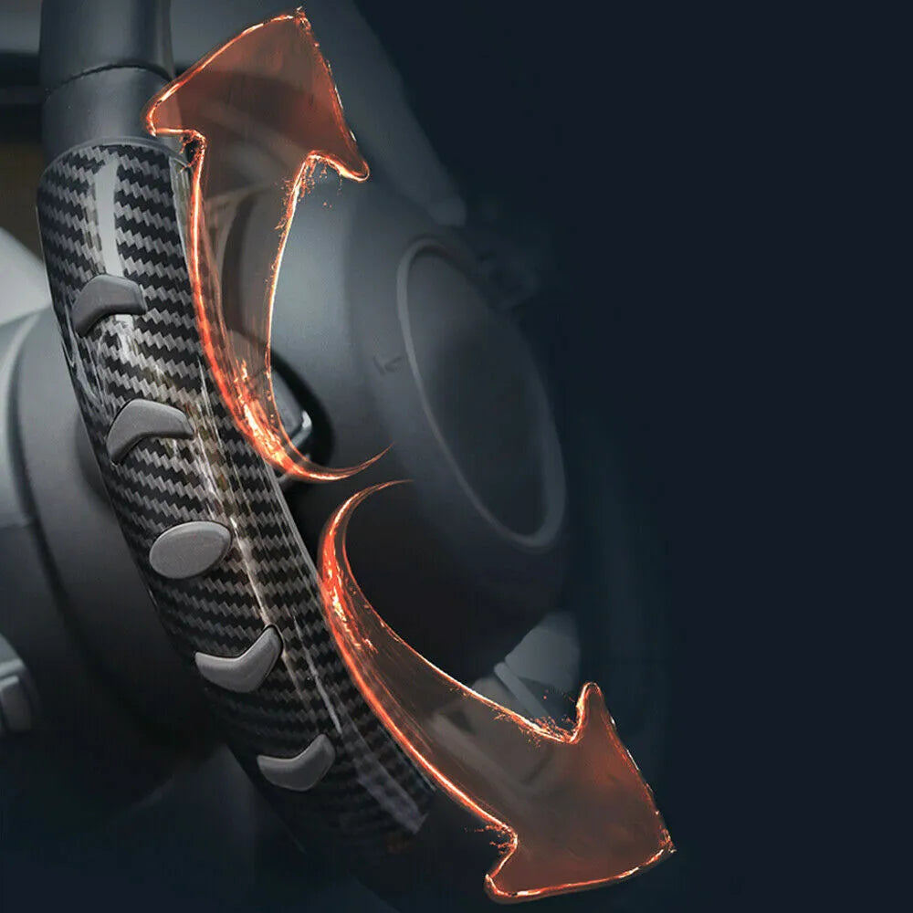 Carbon fibre black steering wheel anti-skid sleeve for 38cm diameter vehicle wheels