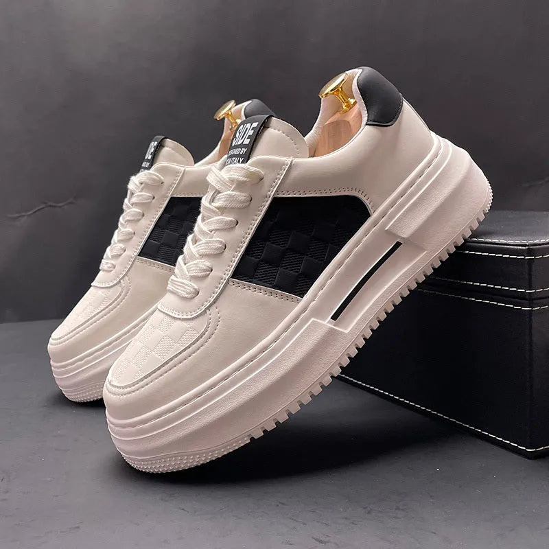 Casual cloth sports shoes with rubber foam soles in white-green and white-black colour options.