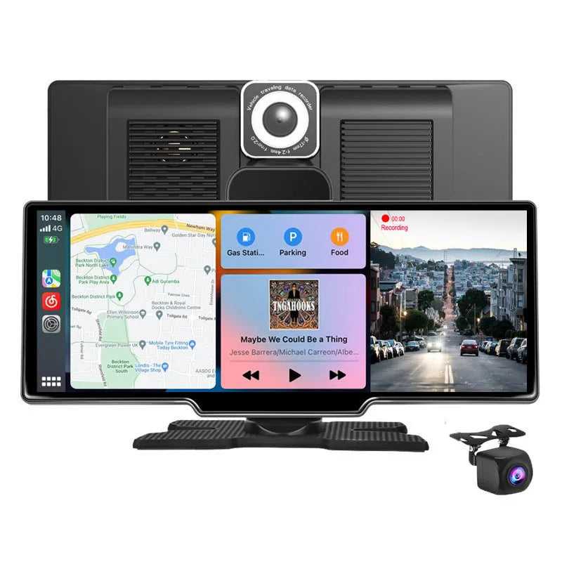 10.26-inch dashboard car smart screen with wireless Carplay and front rear video recorder