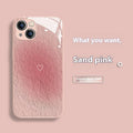 Liquid glass shockproof iPhone case with oil painting Love design for Apple iPhone