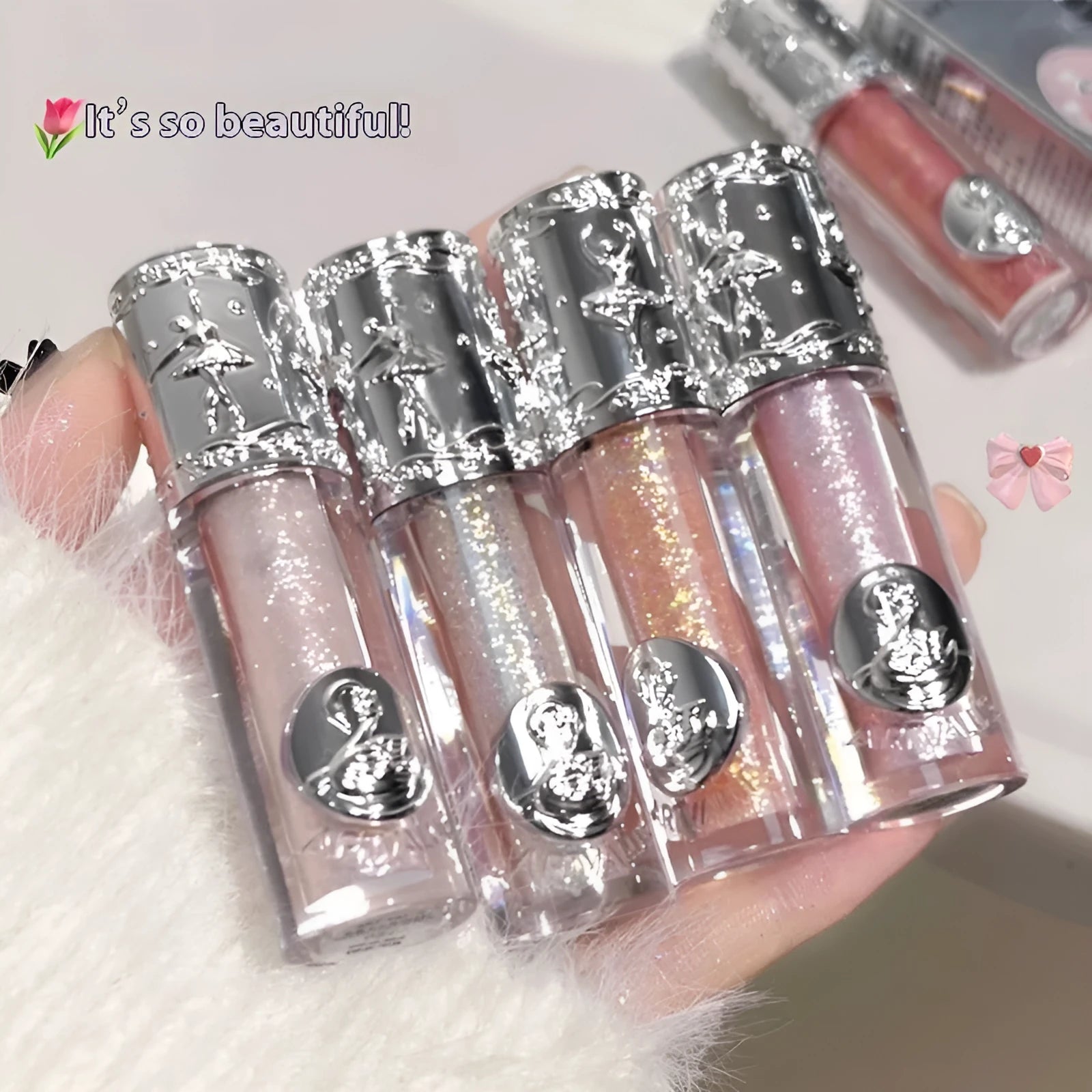 Ballet liquid eye shadow collection showing five colour options for universal skin types
