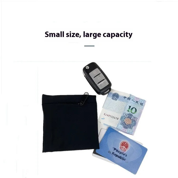 Wrist bag armband sleeve measuring 10 by 10.5 cm with OPP and cardboard packaging