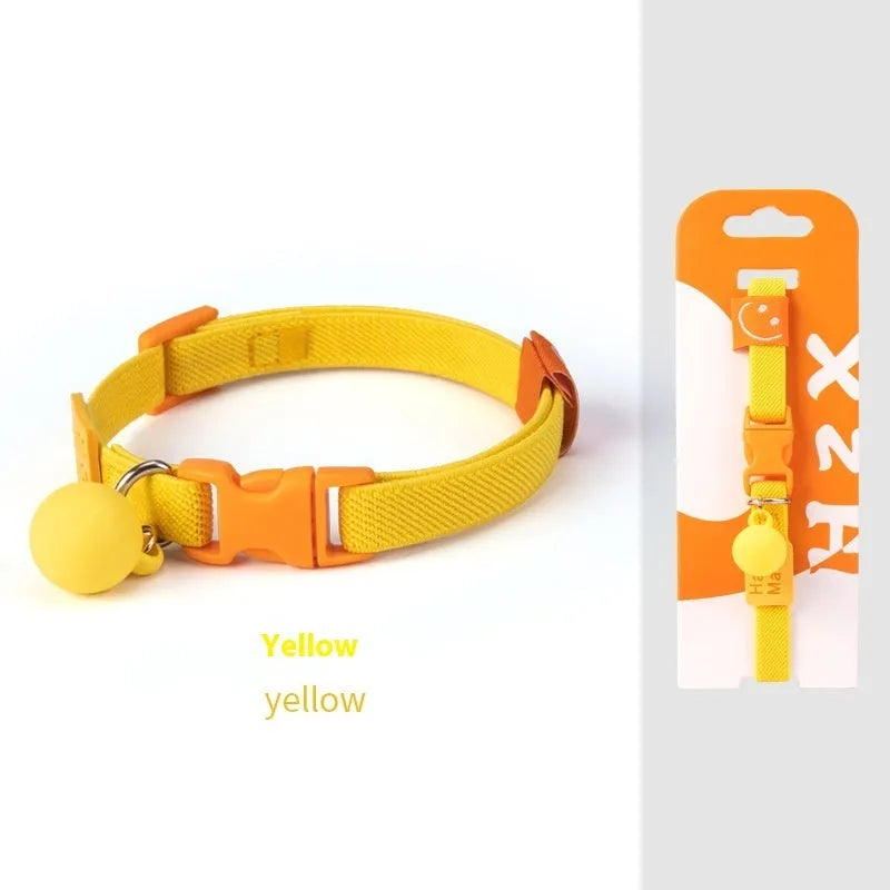 Small dog elastic decoration collar in seven colour options with monochrome pattern