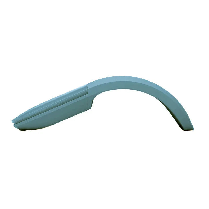 Folding Bluetooth wireless mouse shown in both open and closed positions with compact 131.2mm design