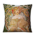 Linen cushion cover 45cm cartoon print design