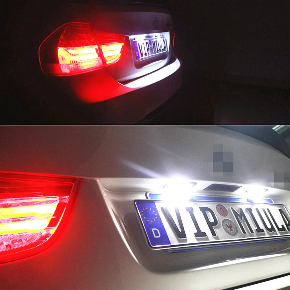 Volkswagen LED license plate light pair for Golf, Polo, Phaeton with Canbus compatibility