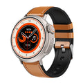 K9 smart watch with round screen and silicone strap showing health stats on display
