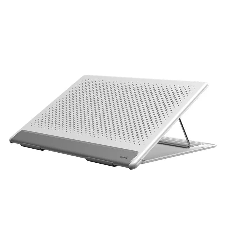 Portable alloy notebook stand 287x207x0.8 mm for laptops under 16 inches black or white