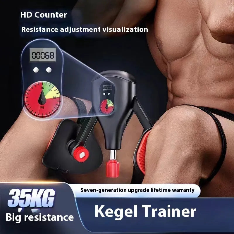 Men's black Kegel trainer for PC muscle exercise with nylon and fibreglass body