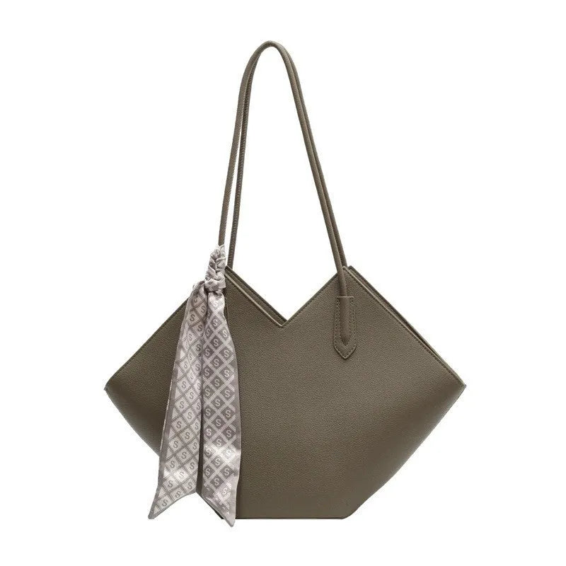 Women's large capacity shoulder bag in horizontal square shape with 43cm width, available in eight colour options