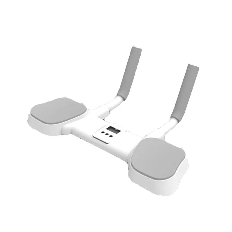 White flat support trainer with alloy aluminium tube frame for home fitness exercises