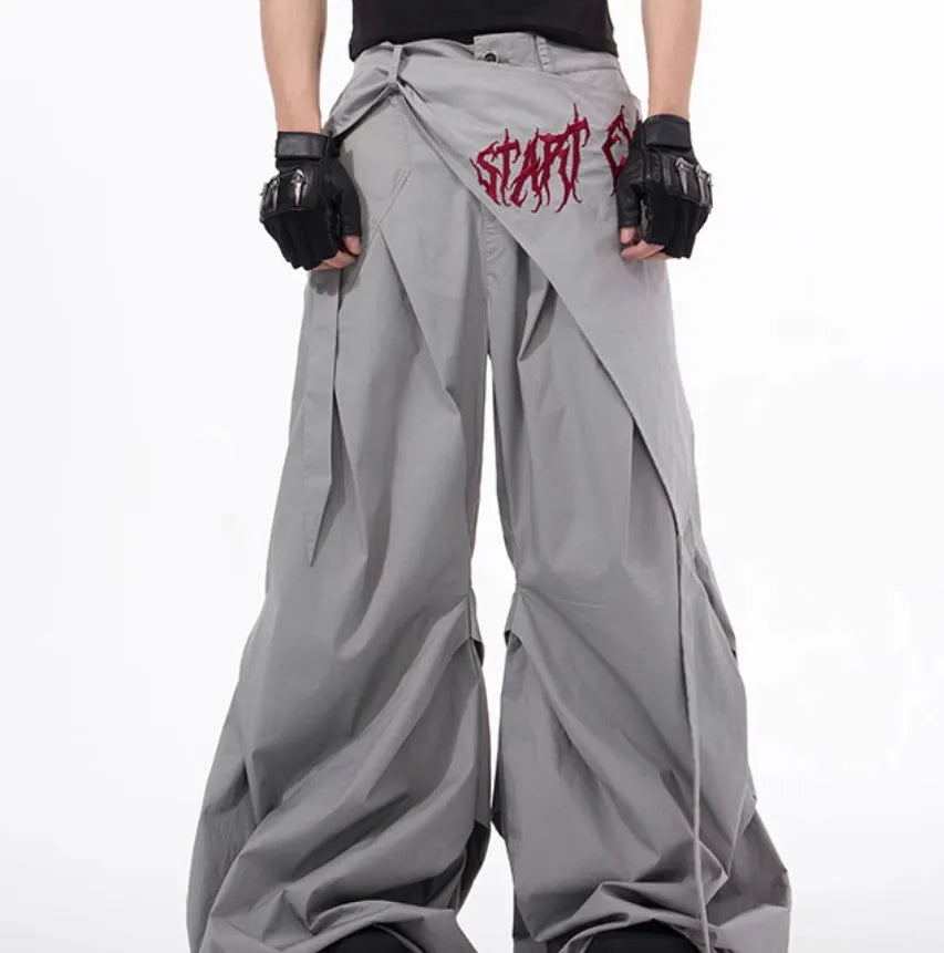 Boys wide-leg trousers in Korean style design, solid black colour option