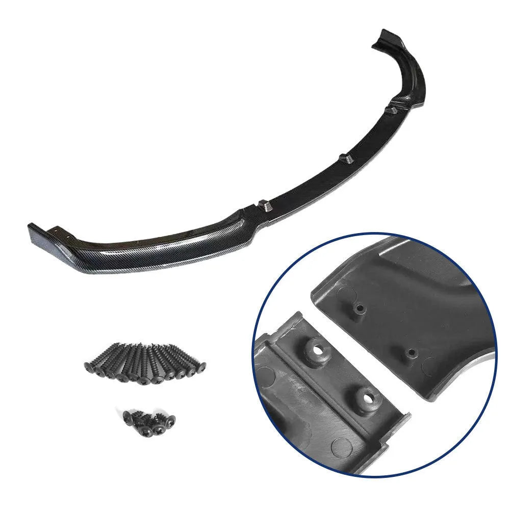 Glossy black polypropylene front bumper lip spoiler for BMW 3 Series F30 F35 models