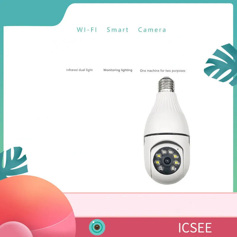 Wireless HD security camera with wide-angle lens and dual-light night vision for 10-metre range monitoring