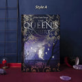 Blue A5 hardcover luminous notebook with night elf artwork on illustrated pages