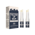 Two Light Grain Beef Fat Lip Balms packaged together in a set.