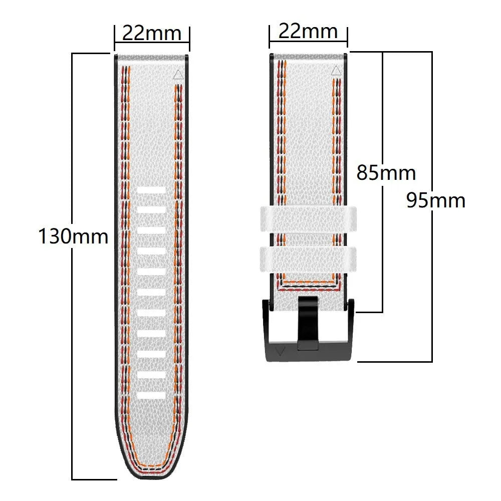 Silicone watchband with quick release bars for Garmin Fenix watches in four colour options