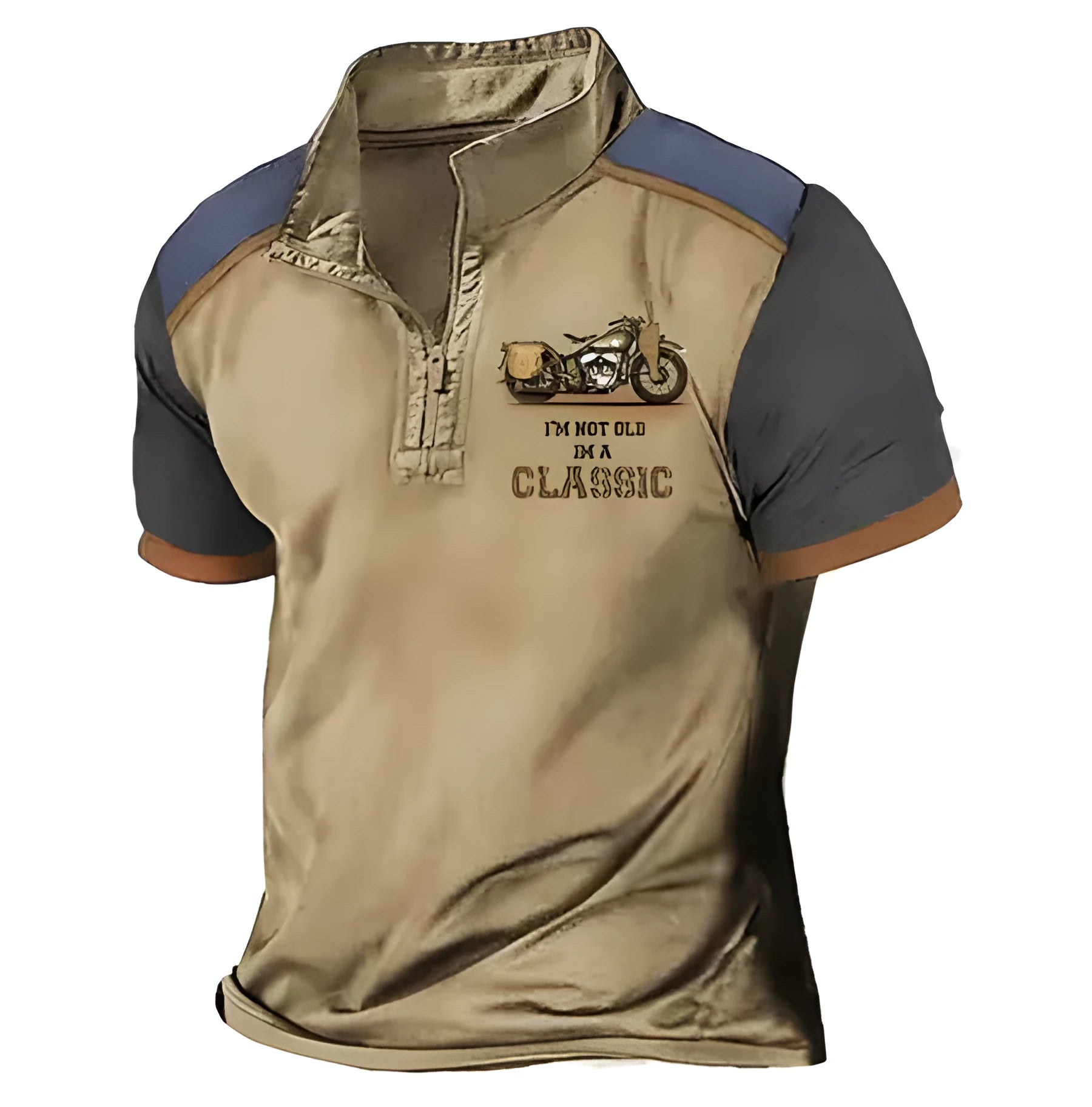 3D printed golf polo shirt in bird eye cloth polyester with loose fit pullover styling