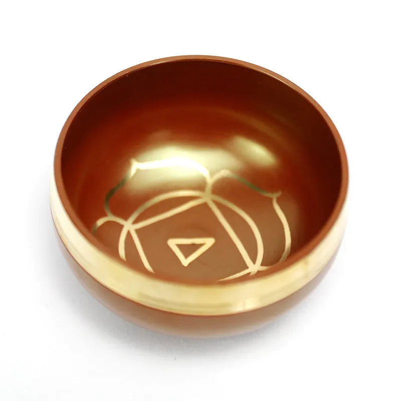 Handmade colourful Himalaya singing bowl 7.8cm diameter with mallet for meditation and sound therapy