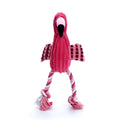 Pink animal-shaped corduroy plush dog toy with squeaker inside for small and large dogs
