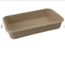 Brown disposable waterproof cat litter box with environmentally friendly degradable materials