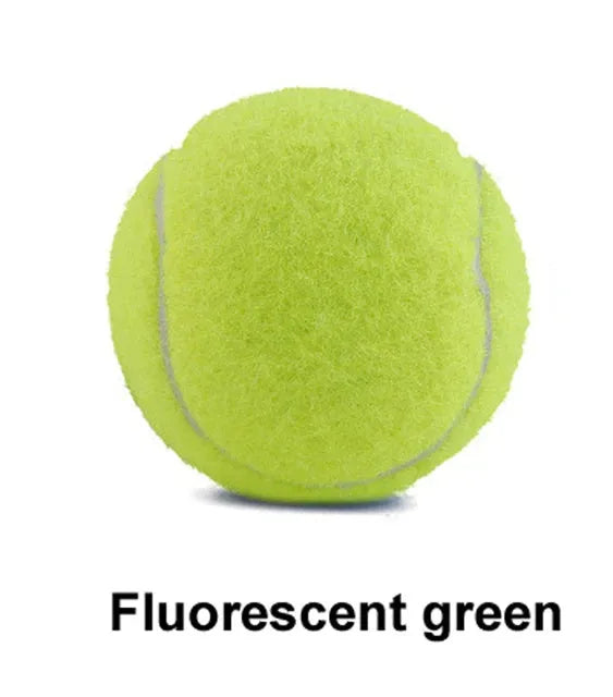 Bright coloured 6.3cm rubber dog toy tennis ball for chew-resistant fetch play