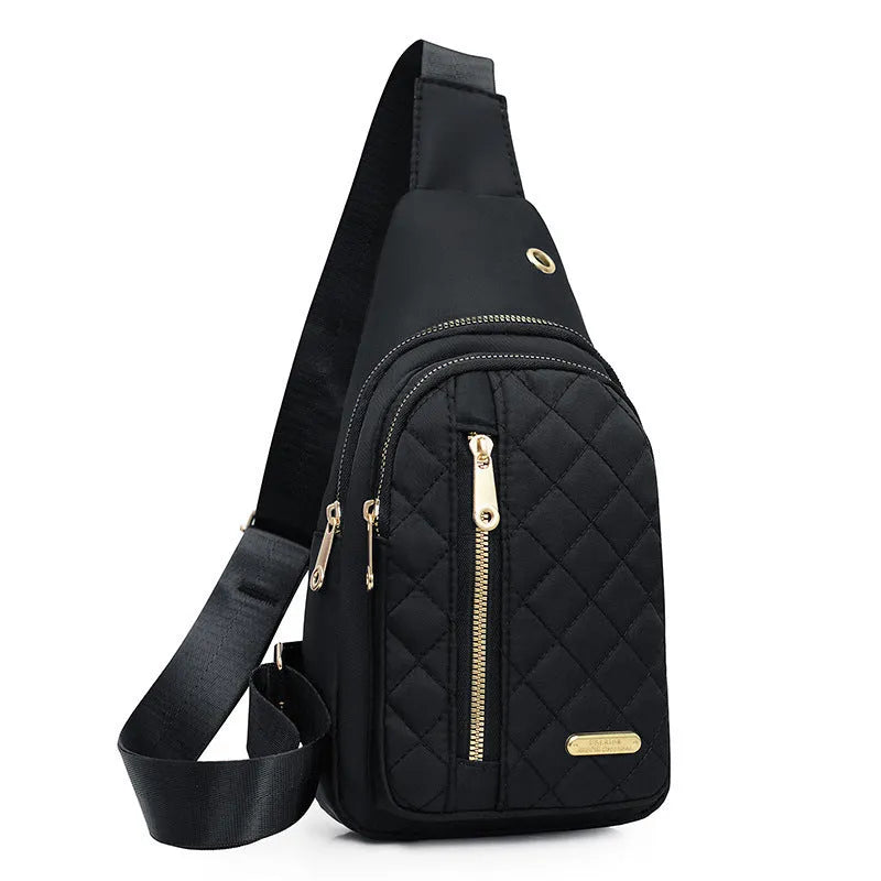 Oxford cloth crossbody sports chest bag in multiple colour options with breathable design