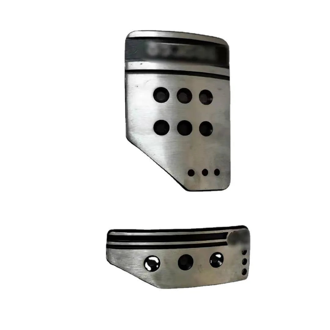 Aluminium alloy manual transmission car pedal set with brake accelerator clutch pedals in grey or black