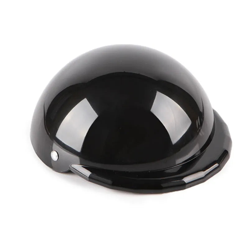 Plastic dog motorcycle cap helmet in seven colours with three size options for small medium large dogs