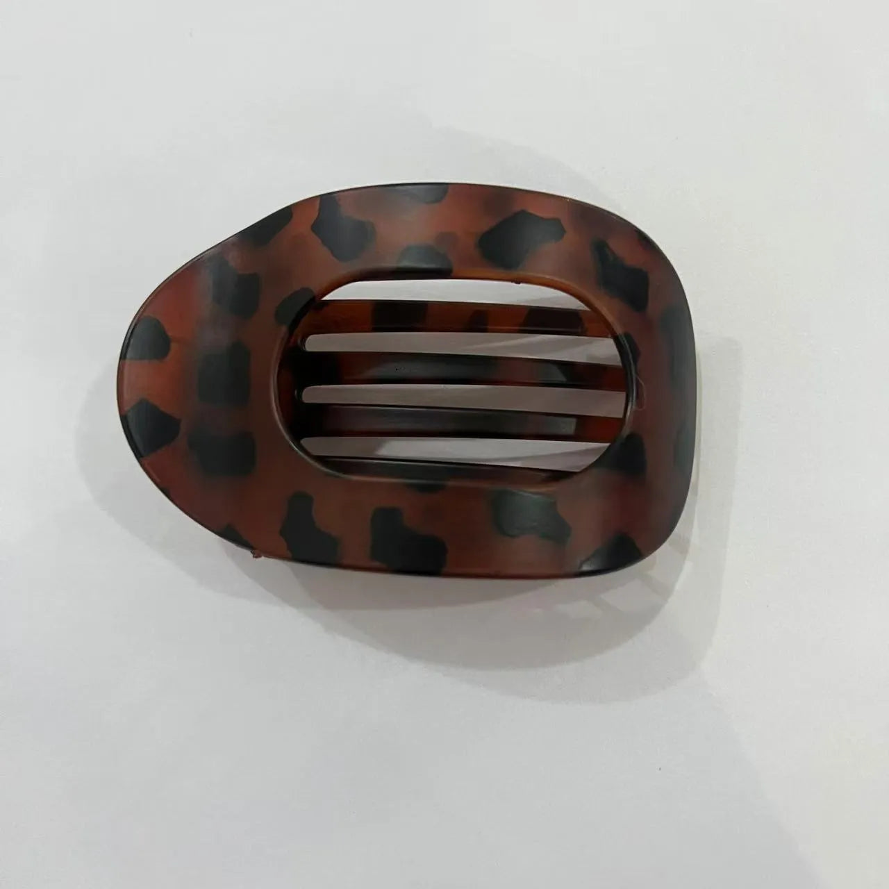 Large duckbill hair clip for women back head updo, matte black finish, baking varnish, simple quadrilateral shape