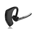 V9 Jerry black wireless Bluetooth headset with earbud and microphone for hands-free calls on smartphones.