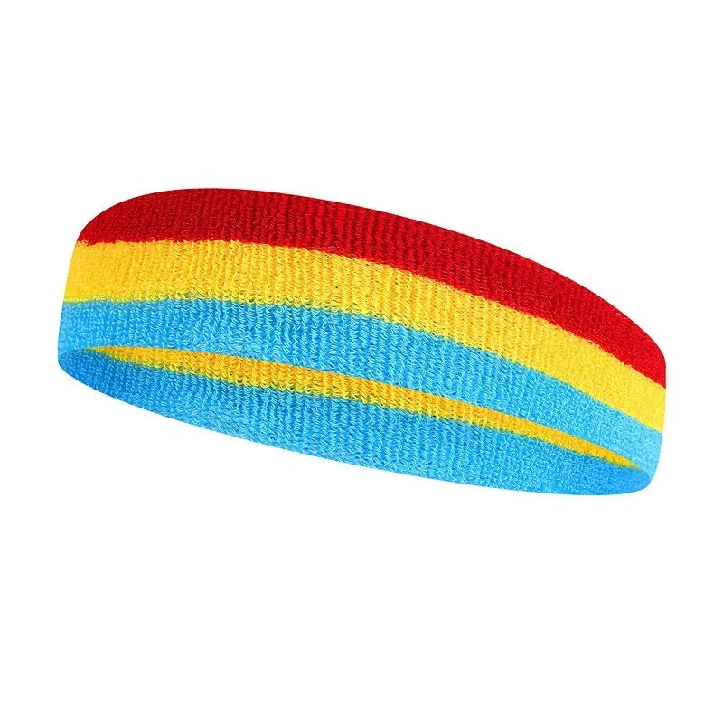 Adult sports headband in multiple colour combinations for running, basketball, and cycling activities