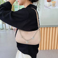 Butterfly chain underarm crossbody bag in horizontal square shape with three-dimensional pocket