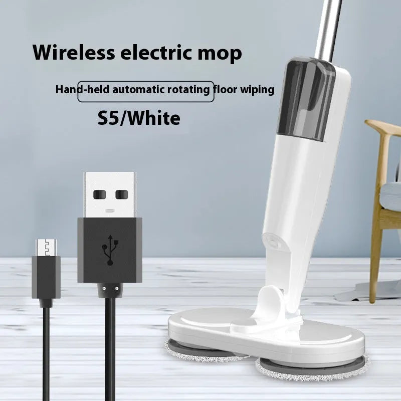 Wireless robot floor mop and cleaner with separate washbasin in S5 Green colour