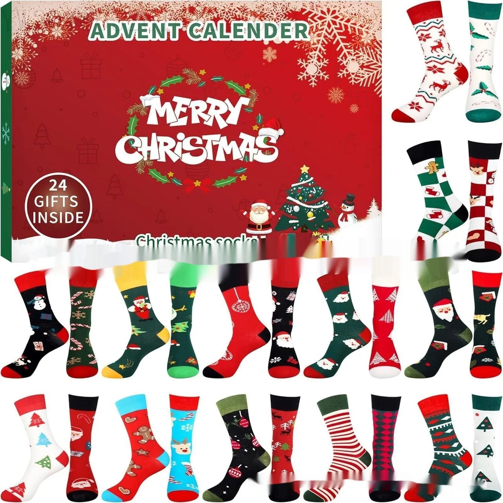 Mini resin Christmas socks blind box decoration for holiday displays