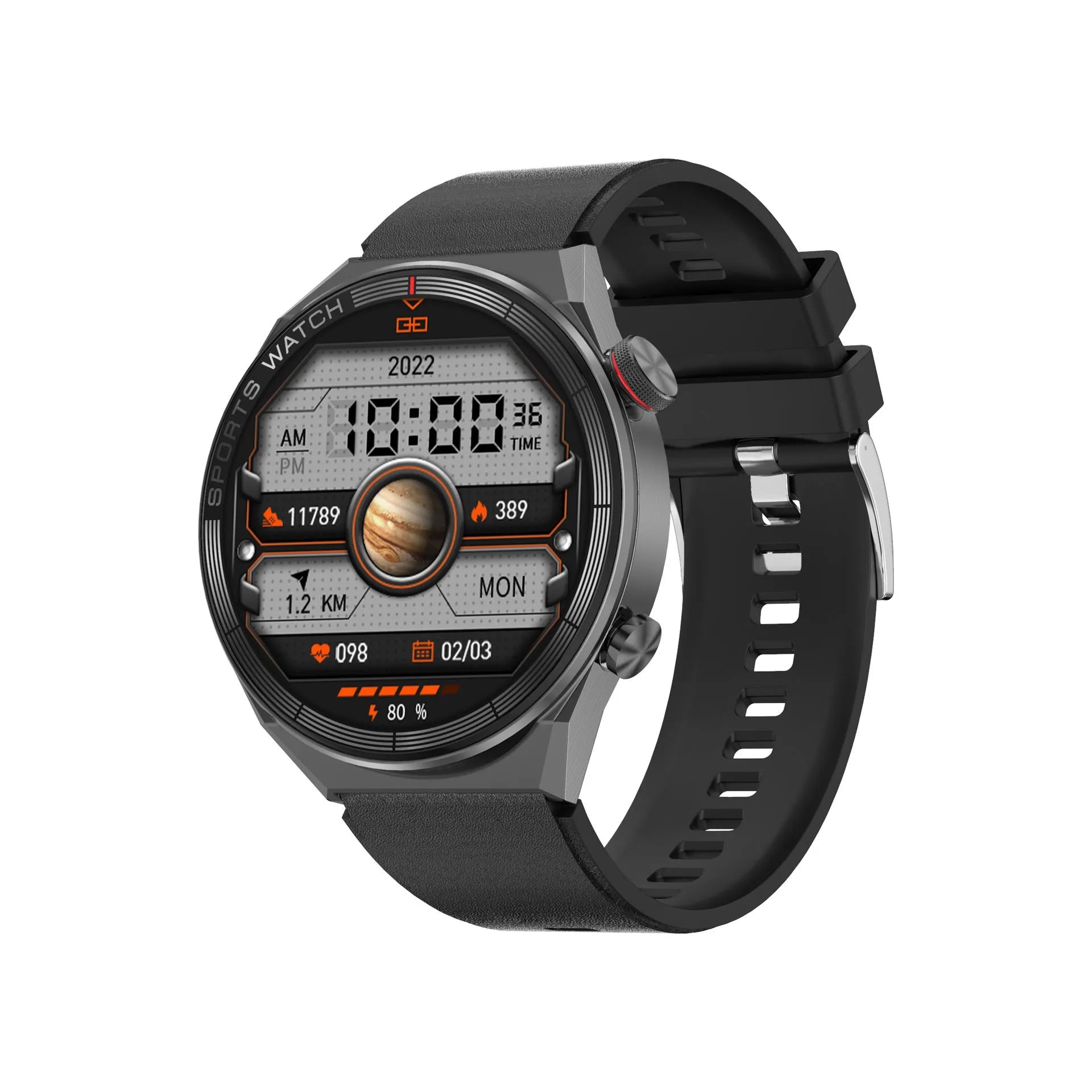 Large screen smart watch with Bluetooth call functionality showing HD colour display on wrist