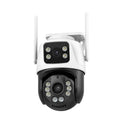 Wireless outdoor security camera system with dual screen monitoring and 3MP HD binocular camera