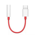 Black audio adapter cable for OnePlus 6T 7 Pro with Type C and 3.5mm connectors