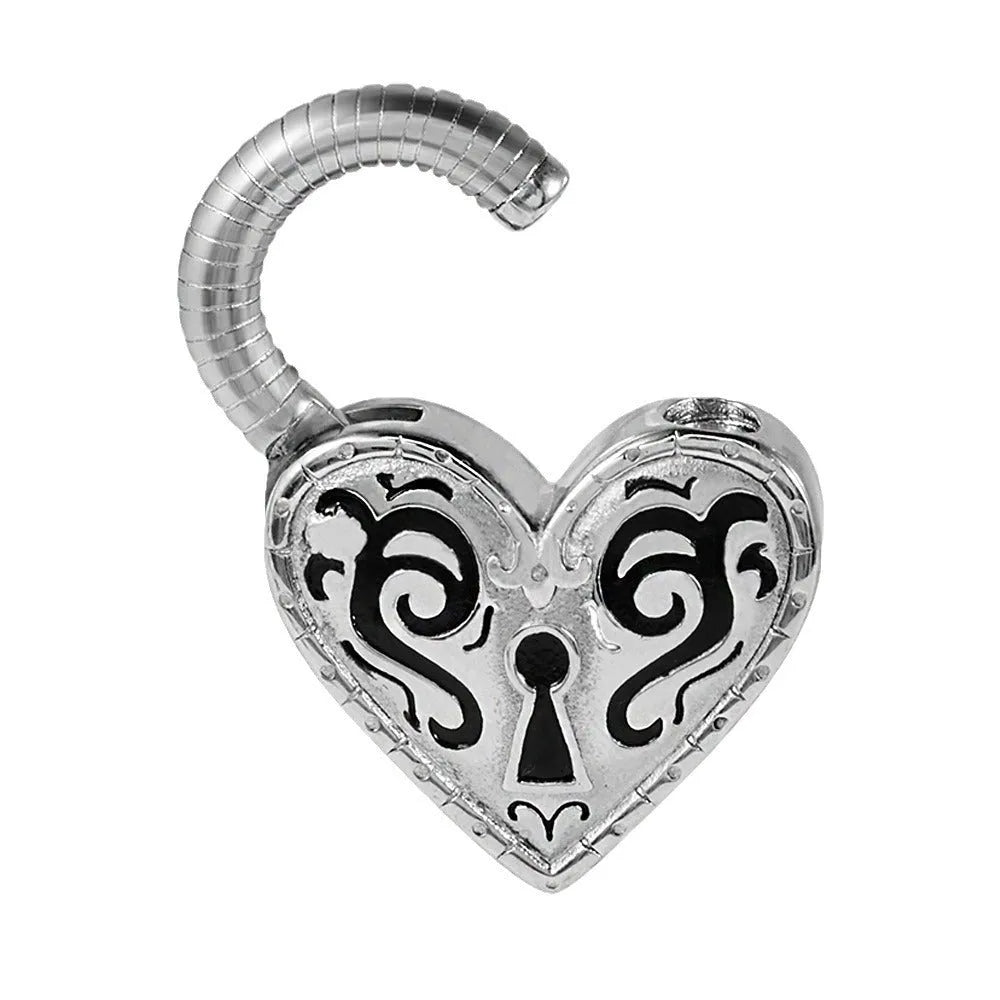 Women's heart-shaped stainless steel earrings with gold or steel electroplated colour finishes