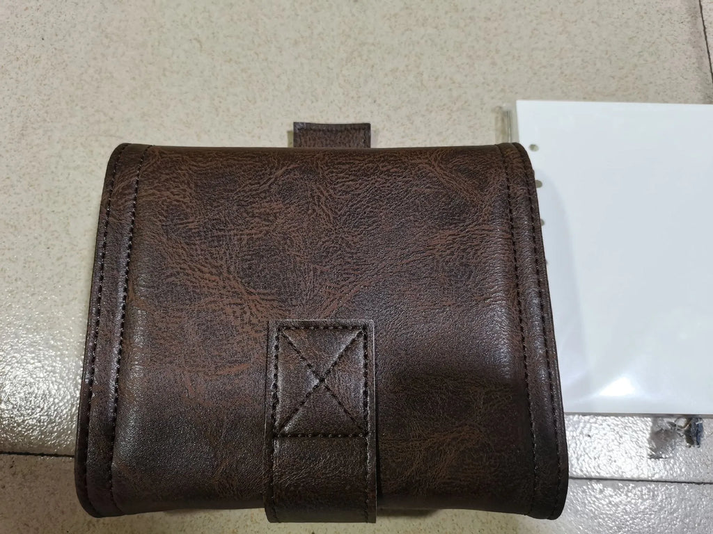 A7 brown retro notebook with leather-style buckle and loose-leaf binding