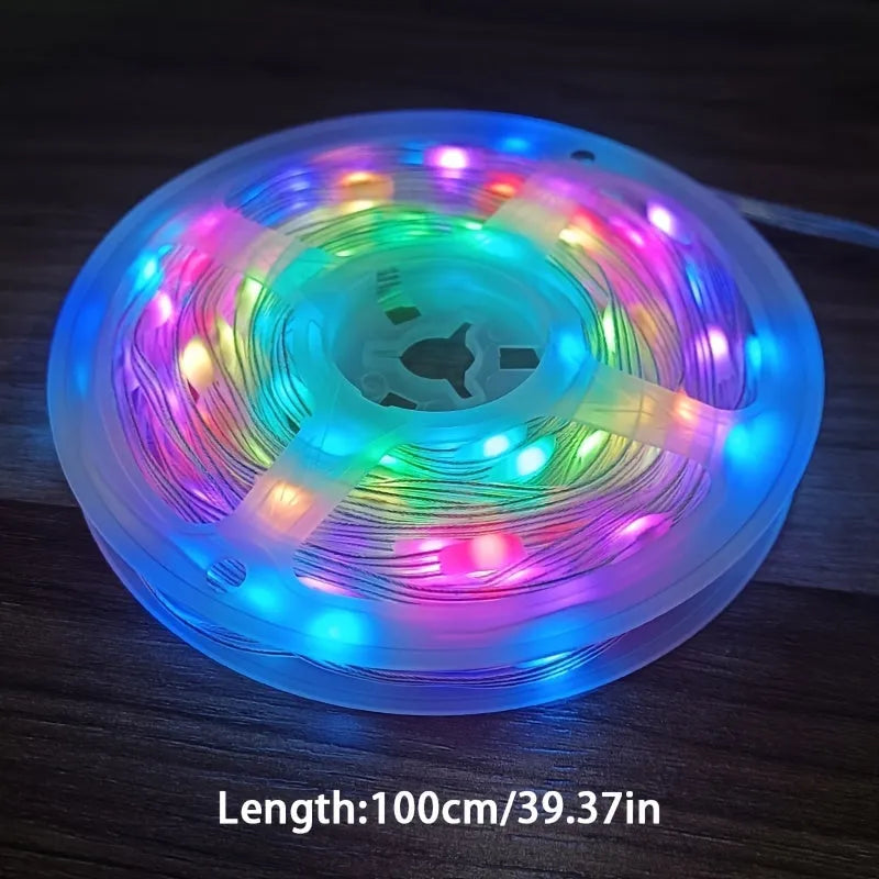 10 metre LED light string with 100 multi-colour bulbs for festival party decorations