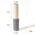 Brown sisal cat scratching post 30cm tall with square base